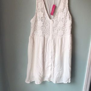 White mini sundress. NWT